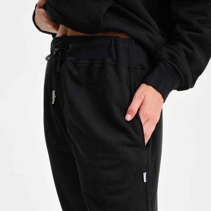 Костюм женский (толстовка/брюки), цвет чёрный/принт МИКС, размер M 58283