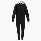 Костюм женский (толстовка/брюки), цвет цвет черный, размер XL - фото 21887386