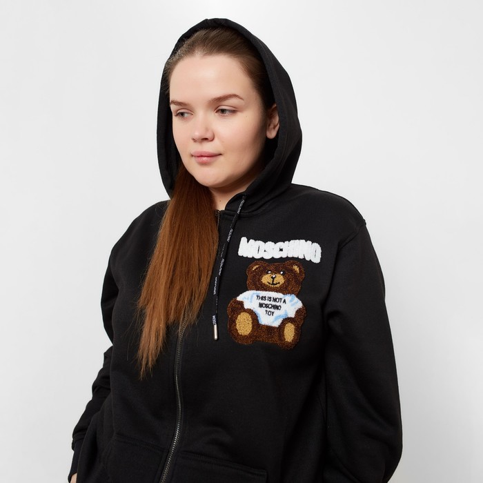 Костюм женский (толстовка/брюки), чёрный, размер XL 58288