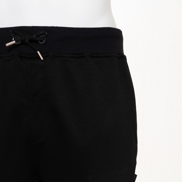 Костюм женский (толстовка/брюки), чёрный, размер XL 58288