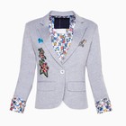 Пиджак для девочки, цвет серый меланж, 134-140 см (размер 38) - фото 319139054