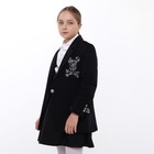 Пиджак для девочки, цвет чёрный, 128-134 см (размер 36) - Фото 4