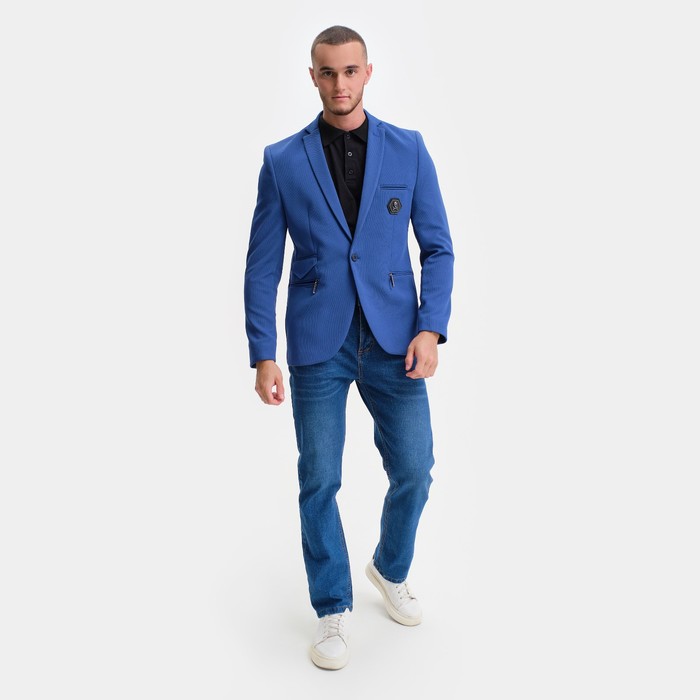 Пиджак мужской, цвет индиго, размер 56