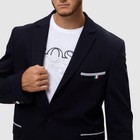 Пиджак мужской, цвет тёмно-синий, размер 48 - Фото 3