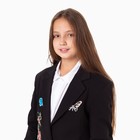 Пиджак для девочки, цвет чёрный, 134-140 см (размер 38) - Фото 7