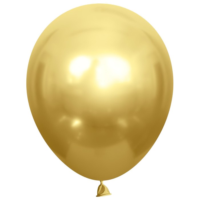 Шары воздушные латексные 5", золото, хром, набор 50 шт. - Фото 1