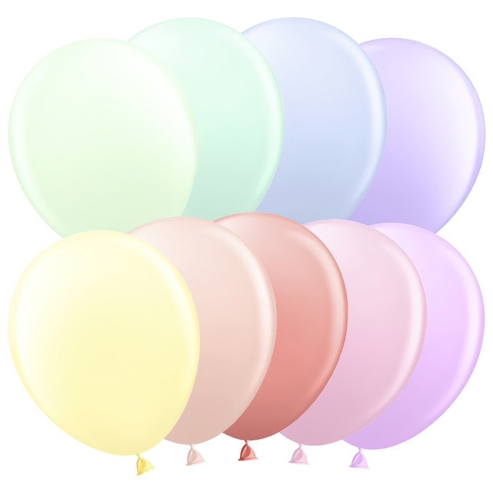 Шары воздушные латексные 10", макарун, набор 100 шт., МИКС - Фото 1