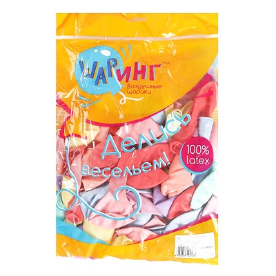 Шары воздушные латексные 10", макарун, набор 100 шт., МИКС