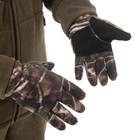 Перчатки флисовые "Охотник" с кожаными накладками, флис, темный лес, р. 26 - фото 10086260