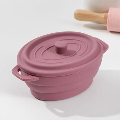 Кокотница - форма для запекания складная Доляна «Юзи», силикон, 16.5×11×7.5 см, цвет МИКС