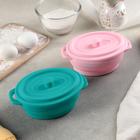 Кокотница - форма для запекания складная Доляна «Юзи», силикон, 16.5×11×7.5 см, цвет МИКС - Фото 8