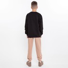 Комплект детский (свитшот, брюки), цвет чёрный/бежевый, рост 134 см - фото 21888312