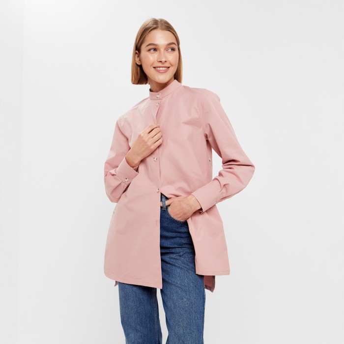 Рубашка женская MINAKU: Casual Collection, размер 46, тёмно-розовый