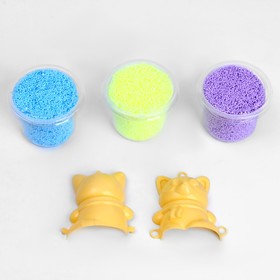 

Набор из 3 шт., шарикового пластилина разного цвета + 3D формочки