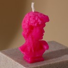 Свеча формовая «Давид», розовый, высота 6,5 см - Фото 2