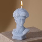 Свеча формовая «Давид», серый, высота 6,5 см - фото 1456396