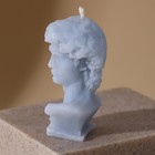 Свеча интерьерная «Давид», серый, высота 6.5 см - Фото 4