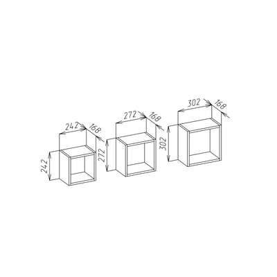 Полка настенная Лена НПл-1, 300х270х170, Белый бриллиант