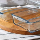 Набор форм для запекания Paşabahçe Borcam, 2 предмета: 1.95 л, 1.32 л, 33.5×19 см, 26×14.8 см, жаропрочное стекло, прозрачный - Фото 4