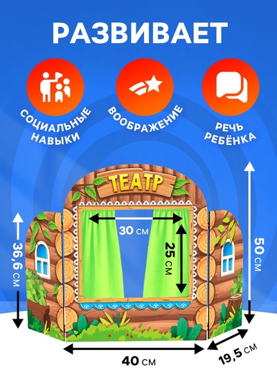 Ширма для кукольного театра «Избушка»