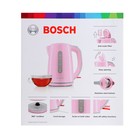 Чайник электрический BOSCH TWK7500K, пластик, 1.7 л, 2200 Вт, розово-серый - фото 51336838 Чайник электрический BOSCH TWK7500K, пластик, 1.7 л, 2200 Вт, розово-серый - фото 51336838