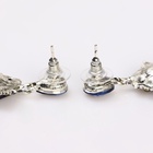 Серьги со стразами «Карнавал» шик, синие в чернёном серебре - Фото 4