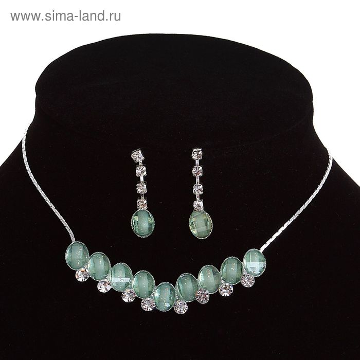 Набор 2 предмета: серьги, колье «Легкий флирт», дорожка овалов, цвет МИКС - Фото 1