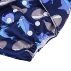 Многоразовый подгузник Крошка Я «Киты», 3-15 кг, синий - Фото 6