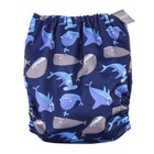 Многоразовый подгузник Крошка Я «Киты», 3-15 кг, синий - Фото 5