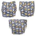 Многоразовый подгузник Крошка Я «Треугольники», 3-15 кг, серый - Фото 7