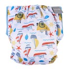Многоразовый подгузник «Корабли», 3-15 кг, белый, Крошка Я - Фото 5