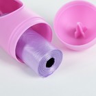 Контейнер с пакетами для уборки за собаками (рулон 15 пакетов 29×21 см), фиолетовый - Фото 4