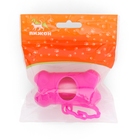 Контейнер-косточка с мешками для уборки (рулон 15 пакетов 29х21 см), розовый - фото 9751489