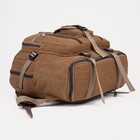 Рюкзак туристический, 60 л, отдел на молнии, наружный карман, цвет коричневый - фото 6740905