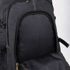 Рюкзак туристический, 60 л, отдел на молнии, наружный карман, цвет чёрный - фото 25397147