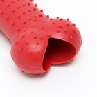 Игрушка жевательная "Кость малая", TPR, 8,5 см, красная - Фото 3