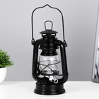 Керосиновая лампа декоративная черный 9,5х12,5х19 см RISALUX - фото 4000793