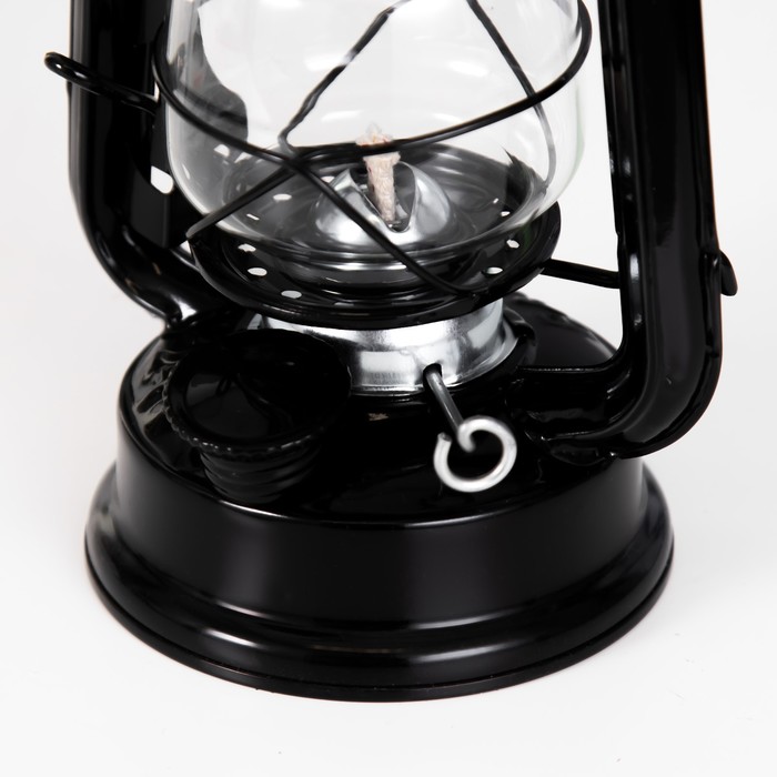 Керосиновая лампа декоративная черный 9,5х12,5х19 см RISALUX - фото 1886968326