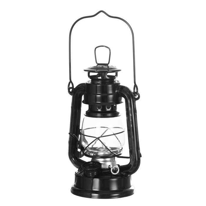 Керосиновая лампа декоративная черный 9,5х12,5х19 см RISALUX - фото 1886968332