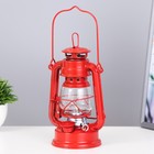 Керосиновая лампа декоративная красный 9,5х12,5х19 см RISALUX - фото 15686562