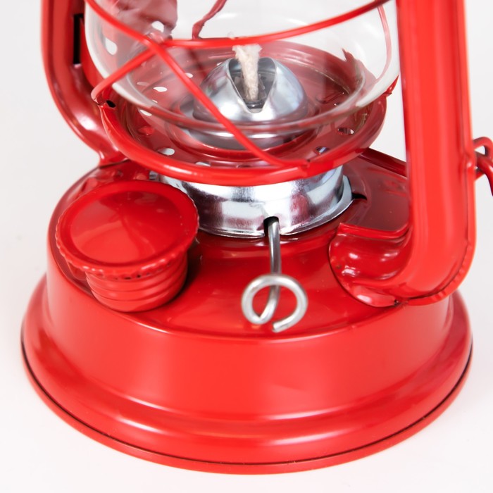Керосиновая лампа декоративная красный 9,5х12,5х19 см RISALUX - фото 1885502423