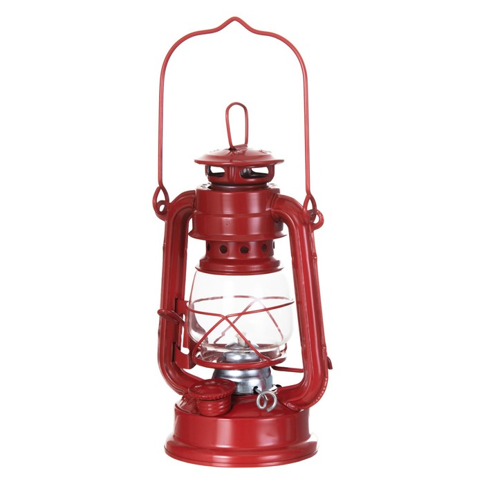 Керосиновая лампа декоративная красный 9,5х12,5х19 см RISALUX - фото 1907568948