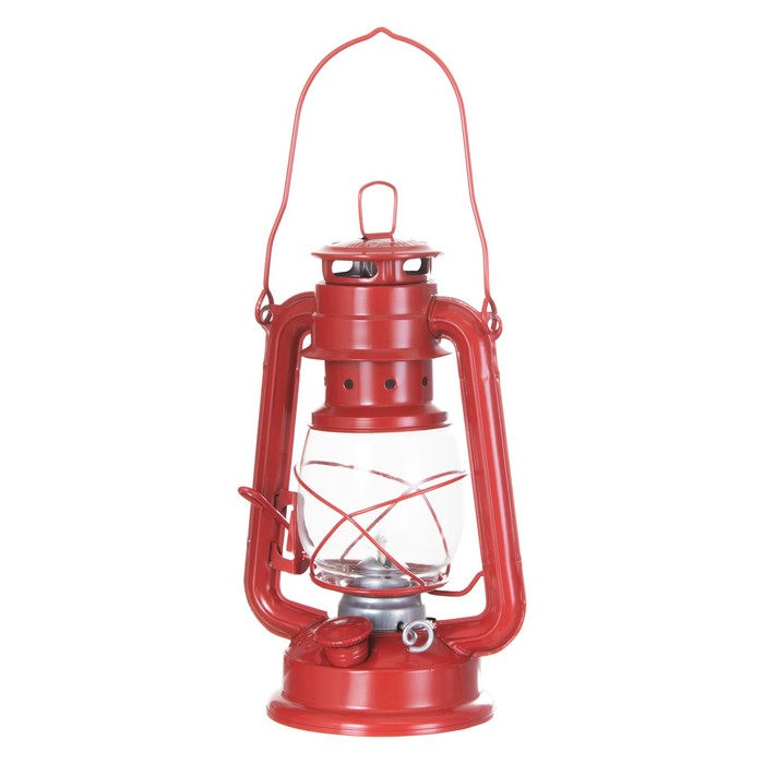 Керосиновая лампа декоративная красный  11.5*15*25 см RISALUX - фото 1911832851