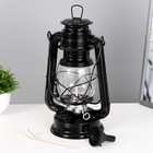 Керосиновая лампа декоративная черный 11,5х15х25 см RISALUX - Фото 3