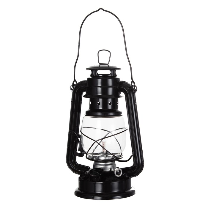 Керосиновая лампа декоративная черный 11,5х15х25 см RISALUX - фото 1885502449