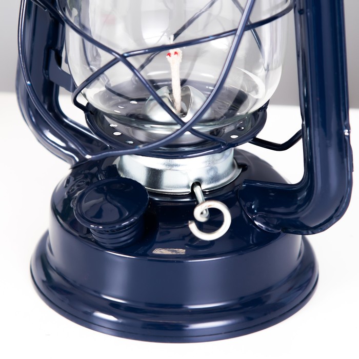 Керосиновая лампа декоративная синий 11.5*15*25 см RISALUX - фото 1885502453