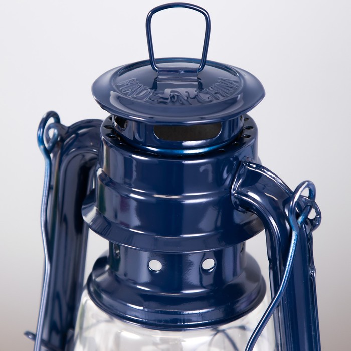 Керосиновая лампа декоративная синий 11.5*15*25 см RISALUX - фото 1885502454