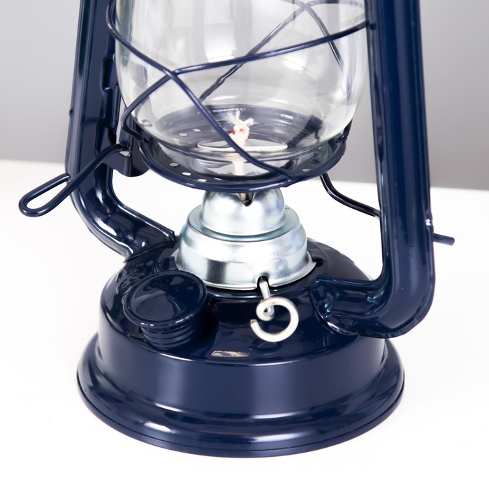 Керосиновая лампа декоративная синий 11.5*15*25 см RISALUX - фото 1885502455