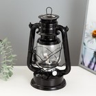 Керосиновая лампа декоративная черный 14х18х27,5 см RISALUX - Фото 2