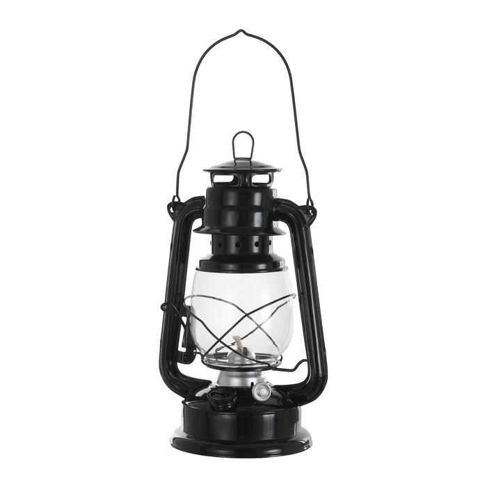 Керосиновая лампа декоративная черный 14х18х27,5 см RISALUX - фото 1885502468